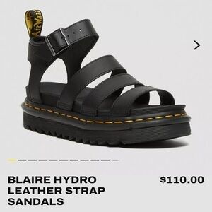 Dr. Martens Blaire Black Lug Sole Sandals 37 US 6